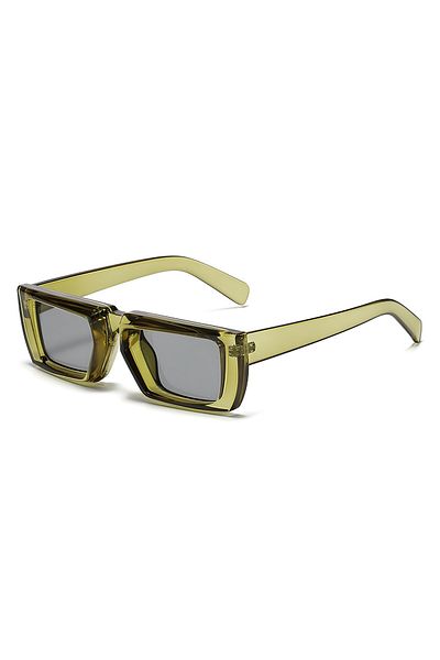 Eyesofia Olad Unisex Khaki Green Black Sunglasses
