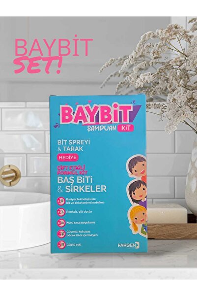 BAYBİT Baybit Şampuan Kit Bit Spreyi & Şampuan ve Tarak Set