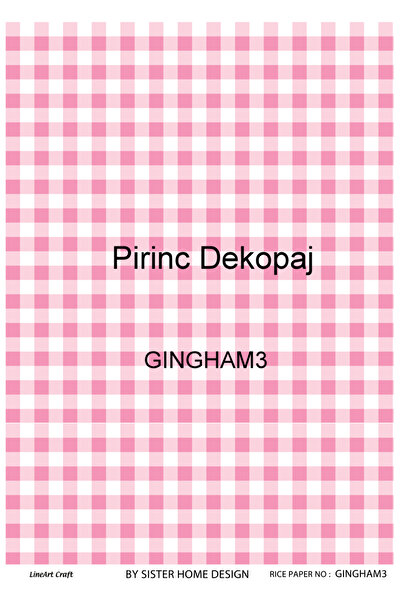 LİNEART ورق تزيين نحاسي من سلسلة GINGHAM مقاس 29 × 42 سم رقم: GINGHM3