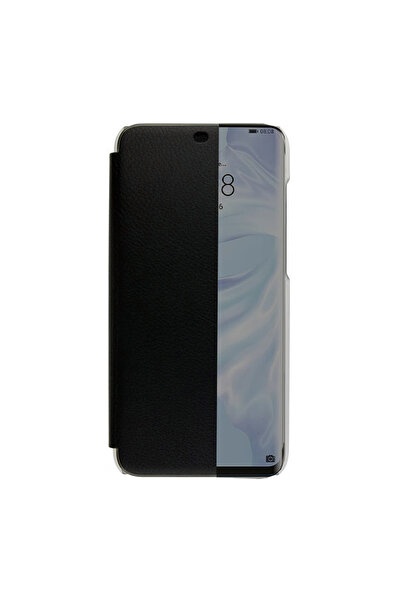 Smart Tech Huawei Mate 20 Lite Yarım Cam Kapaklı Kılıf Siyah