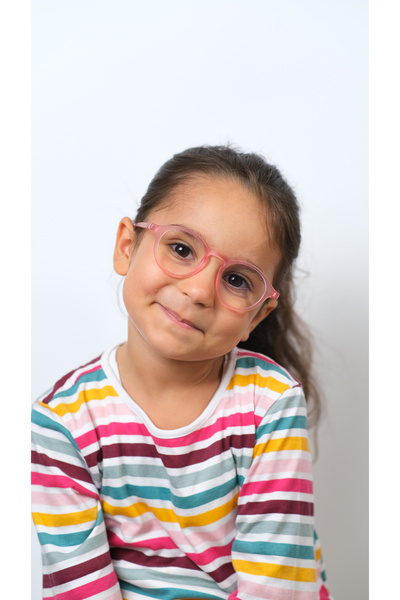 SOLEDA Candy Pink Screen Glasses for 6-12 Years Old Children