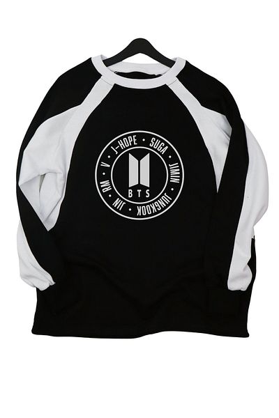 Fuddy Moda Bts Names Printed Unisex Oversize Sweatshirt - Crew Neck K-Pop Merchandise