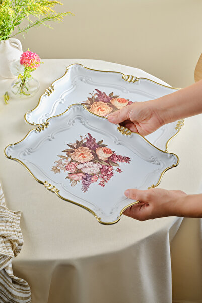 Karaca 33/42 Cm Buchet dreptunghiular din melaminat Tava dubla