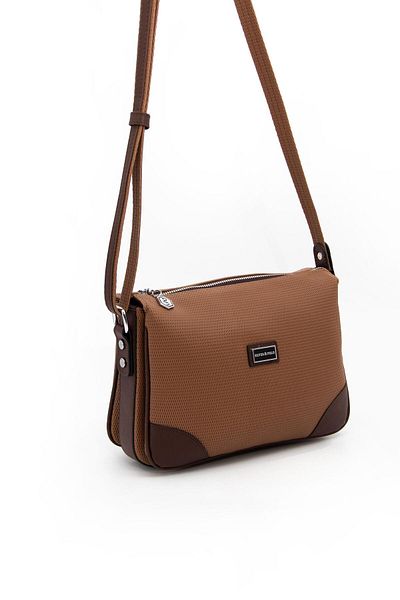 Silver Polo Geantă de damă Silver & Polo Caramel - Maro SP784