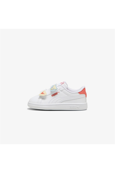 Puma Smash 3.0 Badges Bebek Beyaz Spor Ayakkabı