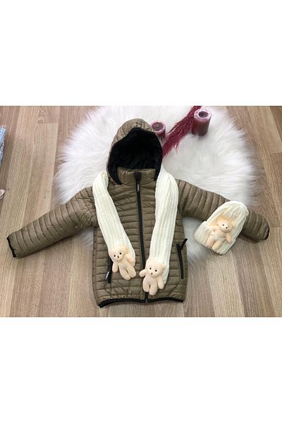 diamondstar Boy's Water and Windproof Beanie Scarf Jacket