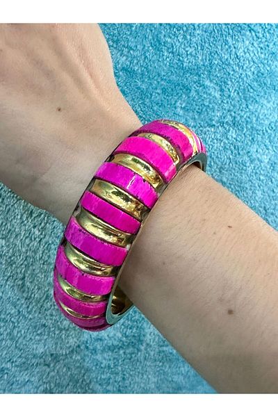 Gönülden Tasarım Sedef Coating Authentic Women's Indian Bracelet Diameter 7 cm