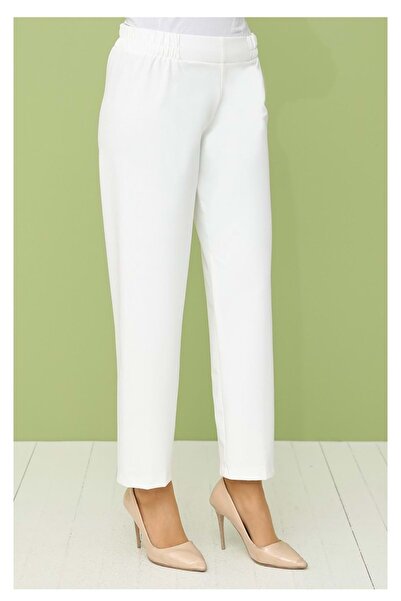 livaplus 21Y8005 LİVA PLUS PANTOLON LASTİKLİ KALEM EKRU