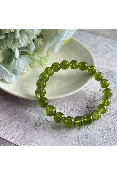 eHediyecim Peridot (Zebercet) Natural Stone Bracelet - Self-Confidence Stone