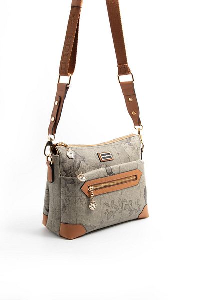 Silver Polo Silver & Polo Khaki - Geantă de damă A.Taba SP1110