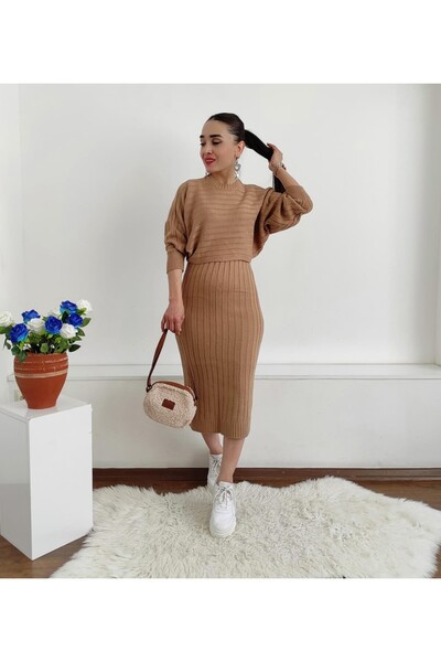 Altı Üstü Butik Φόρεμα - Καφέ - Pencil φούστα