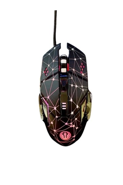 gaman RGB Işıklı Yeni Model USB Kablolu Desenli Şık Tasarım Mouse Profesyonel...
