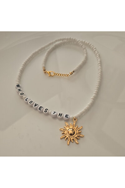 Atelier Nui Who Loves The Sun Charm Necklace / Altın Rengi Güneş Charm Kolye ...