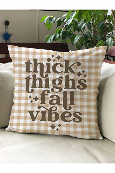 Evmila Βελούδινο κάλυμμα μαξιλαριού 43x43 με θέμα το φθινόπωρο