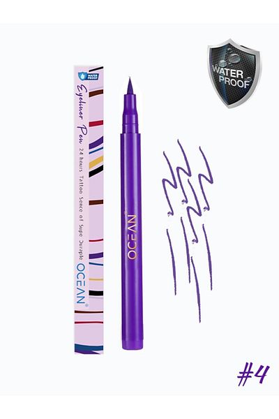 Ocean Purple Eyeliner, Liquid Pencil Eyeliner, Waterproof, Intense Pigmented