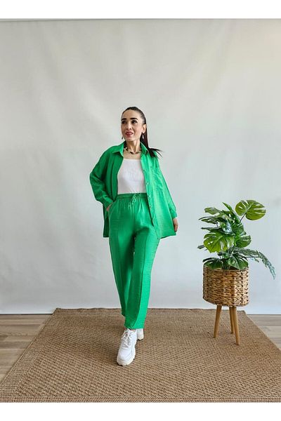 Altı Üstü Butik Linen Double Set