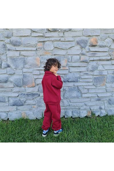 BEBEĞİME ÇORAP Thick Fabric ChildrEn's Tracksuit SEt - HoodEd, ThrEE ThrEad RastEr