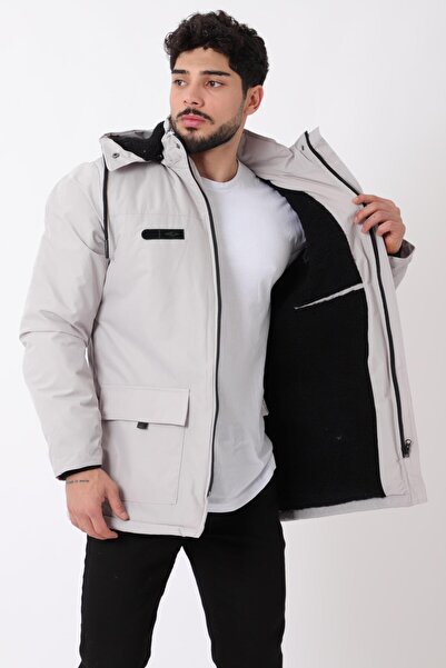 Stilkombin İçi Kürklü Torba Cepli Spor Likra Kumaş Mont PLDP 2988_50410