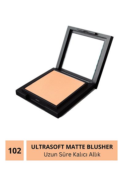 Carla Professional Make Up Ultrasoft Matte Blusher - Light Peach Matte Blush - No: 102