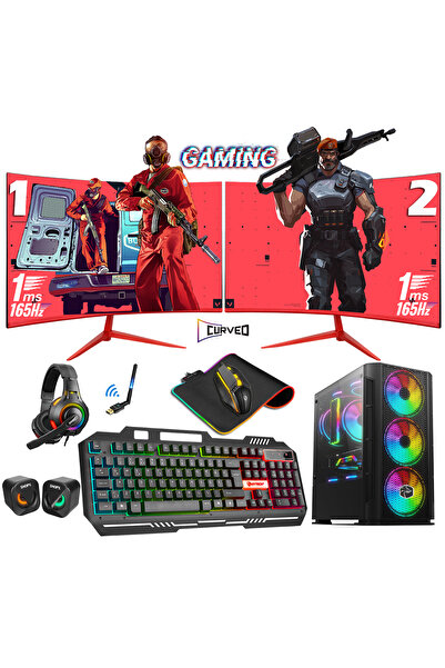 Zeiron Shadow X20 i5 10400F 16GB Ram 512GB M.2 NVMe SSD RTX3050 24" 165Hz Dua...