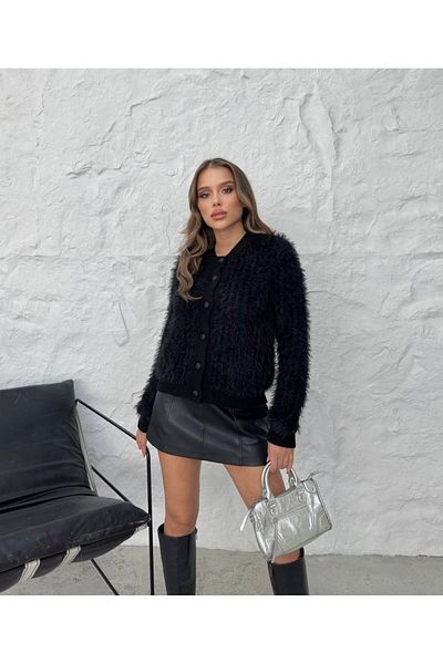 İLKCET MODA Bearded Knitwear Women's Cardigan