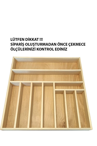 ayfiwood Ahşap Kaşıklık 45x46 Cm. Mutfak Çekmecesi Kaşıklık ve Servis gereçle...