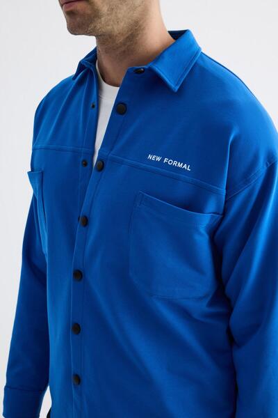 odelon Чоловіча футболка з кнопками Slim Fit з деталями