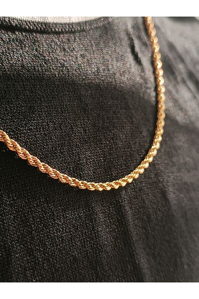 Store Steel Fine Twist Pattern Chain Necklace