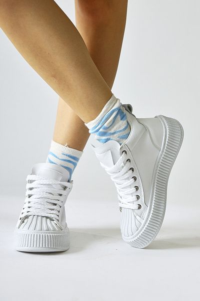 Limoya Daniele White Lace-Up Sports Women's Boots, Women's Bootie