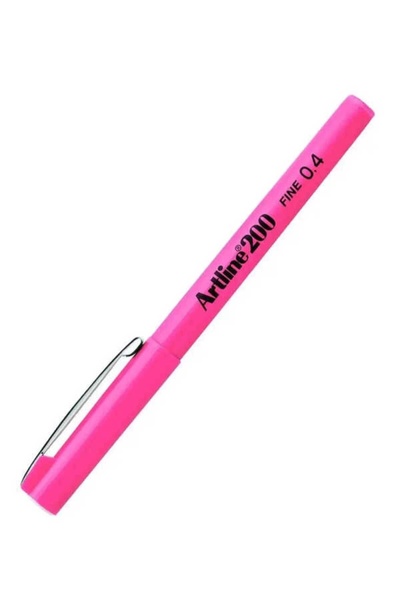 artline 200n Fine Keçeli Yazım Ve Çizim Kalemi 0.4 Mm Pembe