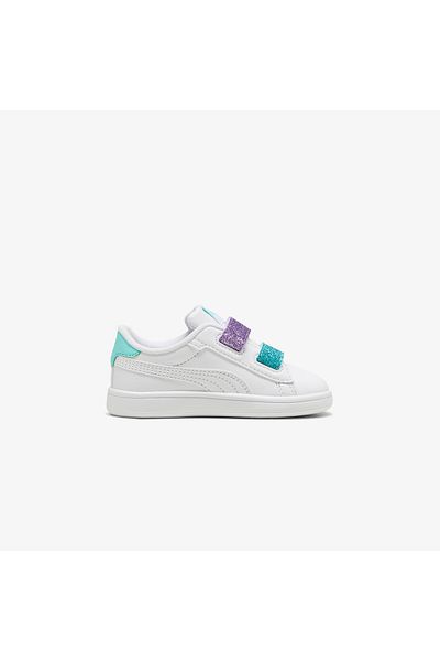 Puma Smsh3.0L Glttrvlcr V Baby White Sports Shoes