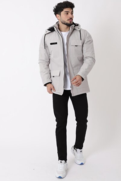 Stilkombin İçi Kürklü Torba Cepli Spor Likra Kumaş Mont PLDP 2988_50410