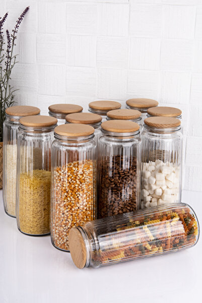 Home مجموعة برطمانات زجاجية ١٢ قدم بغطاء مفرغ من الهواء، مجموعة كبيرة من البقوليات الغذائية، ١٥٠٠ مل