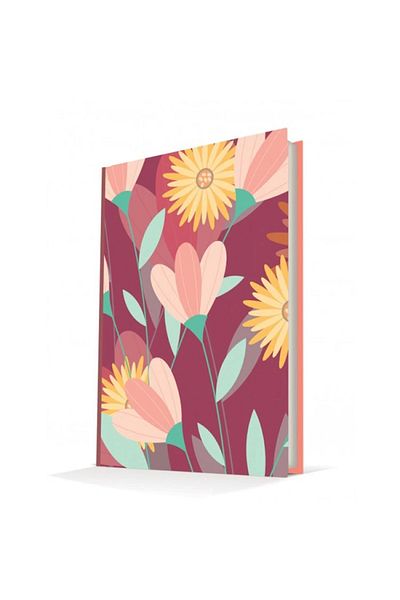 DEFFTER Pink Pastels - 16.5x23.5cm Hard Cover, Striped 96 Yp.Notebook 64524-4