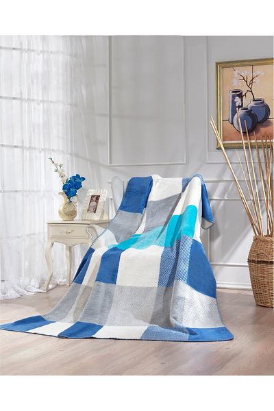 Vicuna Home Pătură Singură Bumbac Aqua 160x200 Cm