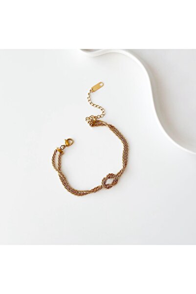 Vesce Atelier Arriver Gold Çelik Bileklik
