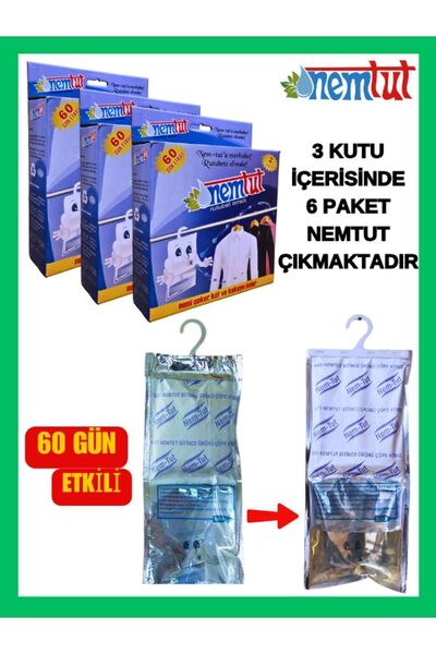 nemtut Nem Alıcı Rutubet Emici Koku Giderici Korozyon Önleyici ( 3 Kutu Içeri...