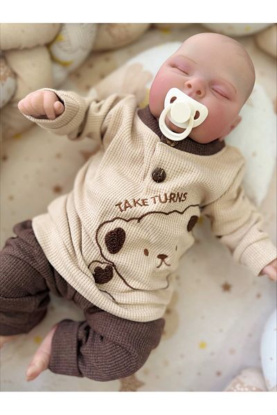 ALPİDS Embroidered Bear Waffle Set