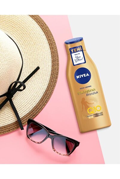 NIVEA Q10 Sıkılaştırıcı Ve Bronzlaştırıcı Vücut Losyonu 200ml, Kademeli Bronzluk, 10 Günde Sıkı, X2 Adet