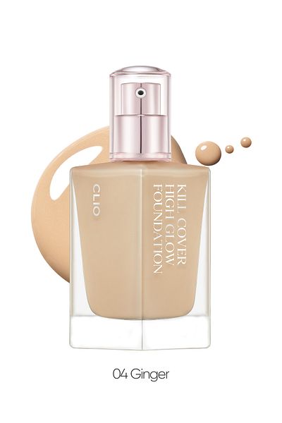 CLIO Clio Kill Cover - Providing Foundation, Lasting Coverage and Intense Radiance, High-Glow Foundation (4 Ginger)