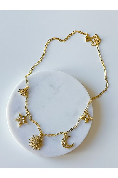 CHARMLUCKY Steel Charm Necklace
