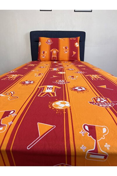 Touch Yellow Red Single Elastic Sheet Set - Padded Fan