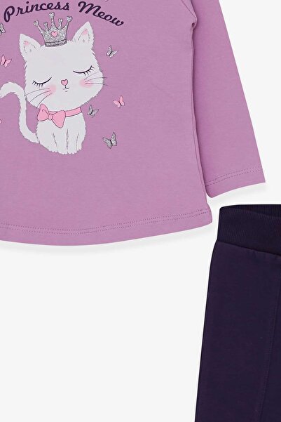 Breeze 9 Months-3 Years Baby Girl Tights Printed Set - Purple