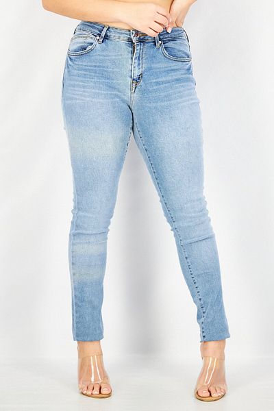 Esprit Women Skinny Fit Washed Denim Jeans, Blue Wash
