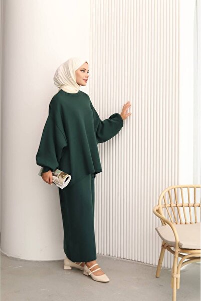 My Güzide KADIN TRİKO ETEK TAKIM OVERSIZE BEDEN