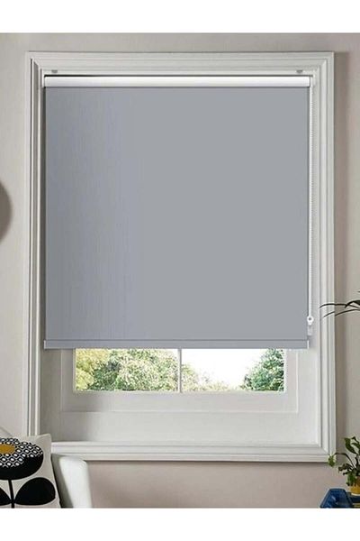 Özel Jaluzi Gray Matte Roller Blind Skirt Sliceless Sunshade Curtain Sunshade Roller Blinds