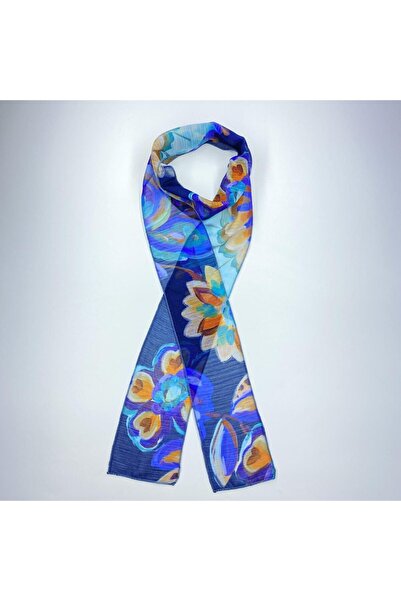 Tedz Collection PAREDORA Marbling Navy Blue Hippie Scarf