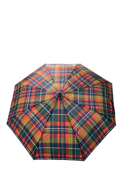 Marlux Kırmızı Ekose Desenli Tam Otomatik Kdın Şemsiye 709854