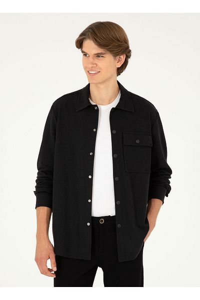 U.S. Polo Assn. Мъжка риза U.S. Polo Assn. Comfort Fit с класическа яка, черна, G081SZ0OG.000.2101553