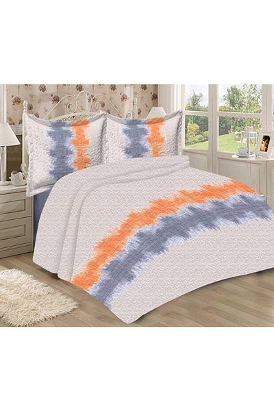 Doruklar Home Collection Modern Patterned Velvet Fabric - Double Quilted Bedding Set